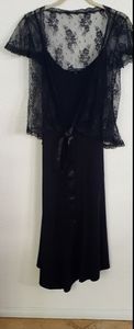 Little Black dress with straps with lace top size XS